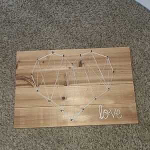 Wooden Heart String Art Decor